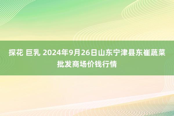 探花 巨乳 2024年9月26日山东宁津县东崔蔬菜批发商场价钱行情