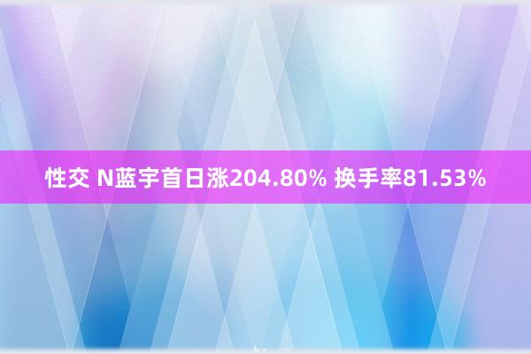 性交 N蓝宇首日涨204.80% 换手率81.53%