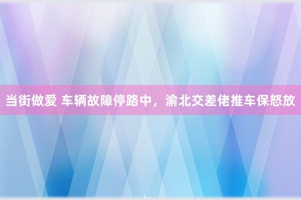 当街做爱 车辆故障停路中，渝北交差佬推车保怒放