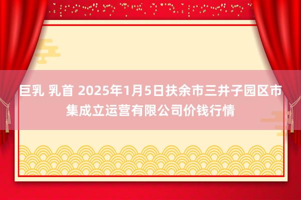 巨乳 乳首 2025年1月5日扶余市三井子园区市集成立运营有限公司价钱行情