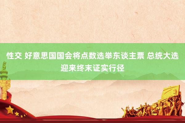 性交 好意思国国会将点数选举东谈主票 总统大选迎来终末证实行径