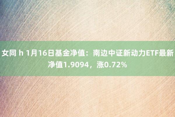 女同 h 1月16日基金净值：南边中证新动力ETF最新净值1.9094，涨0.72%