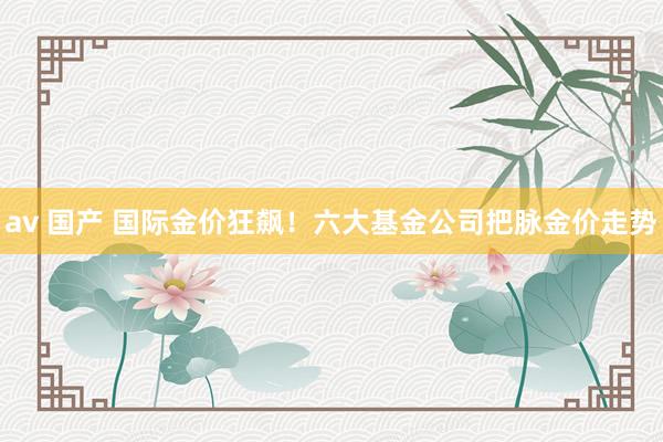 av 国产 国际金价狂飙！六大基金公司把脉金价走势