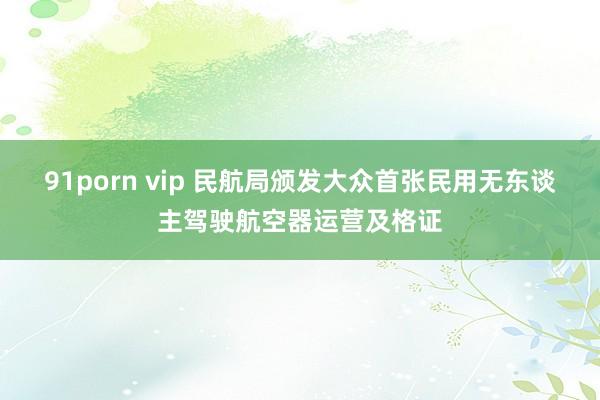 91porn vip 民航局颁发大众首张民用无东谈主驾驶航空器运营及格证