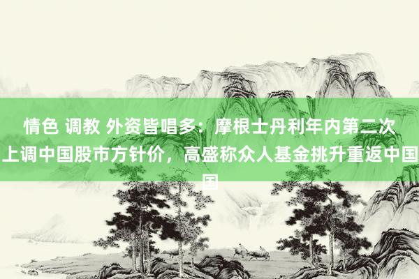 情色 调教 外资皆唱多：摩根士丹利年内第二次上调中国股市方针价，高盛称众人基金挑升重返中国